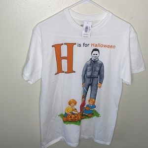 White Halloween Graphic T
